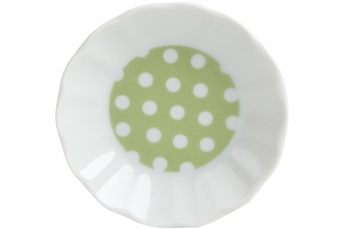 Puanti Yeşil Çay Tabağı 11cm