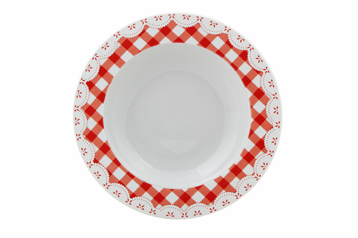 Pötikare Kırmızı Çukur Tabak 21cm