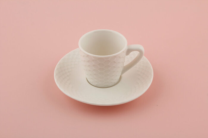 Aqua Alumilite Tabaklı Kahve Fincanı 64cc