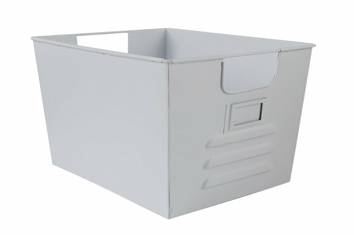 Deco Beyaz Kare Metal Kutu 26cm