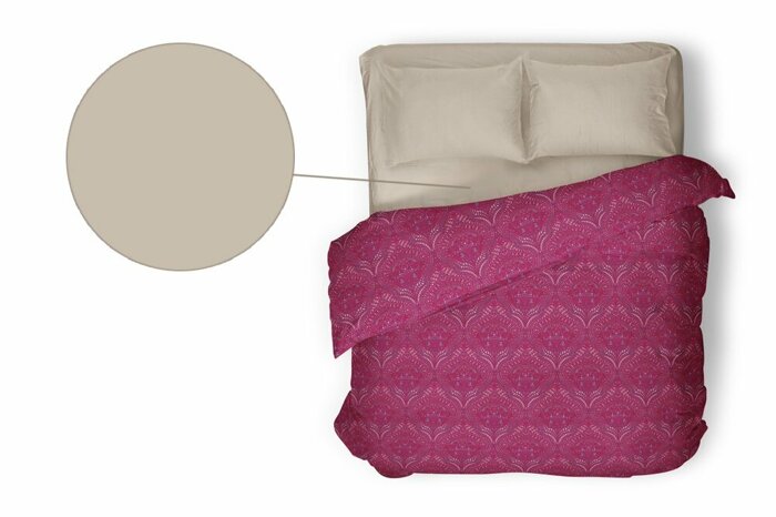 Colore Bej Çarşaf Çift Kişilik Lastikli 240x260cm