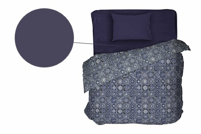 Colore Koyu Mavi Çarşaf Tek Kişilik Lastikli 180x260cm