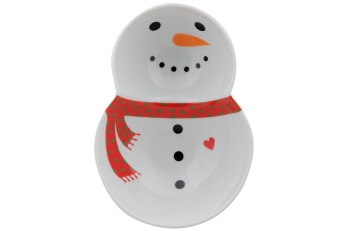 Sevimli Kardan Adam Çerez Tabağı 16cm