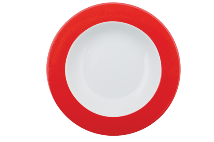 Kırmızı Çukur Tabak 22cm