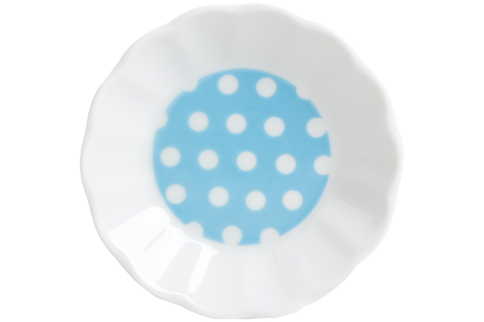 Puanti Mavi Çay Tabağı 11cm