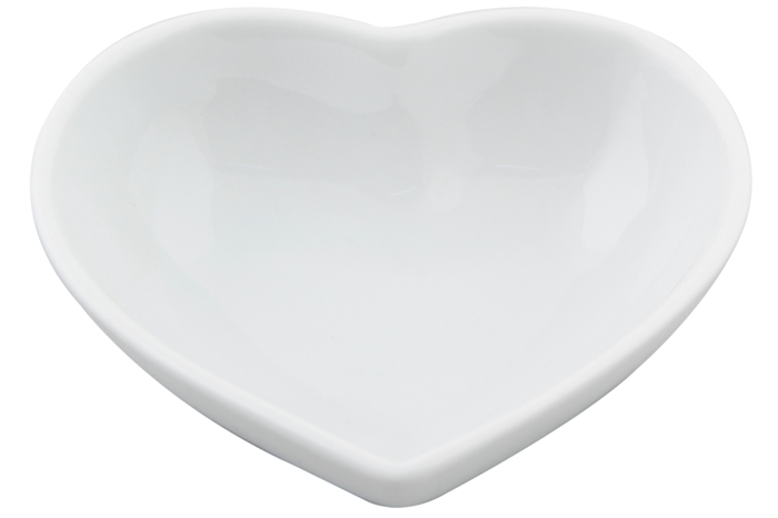 Beyaz Kalp Kase 10cm