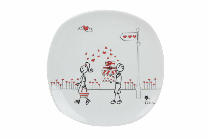 Kaya&Maya Aşkı Düz Tabak 30x30cm