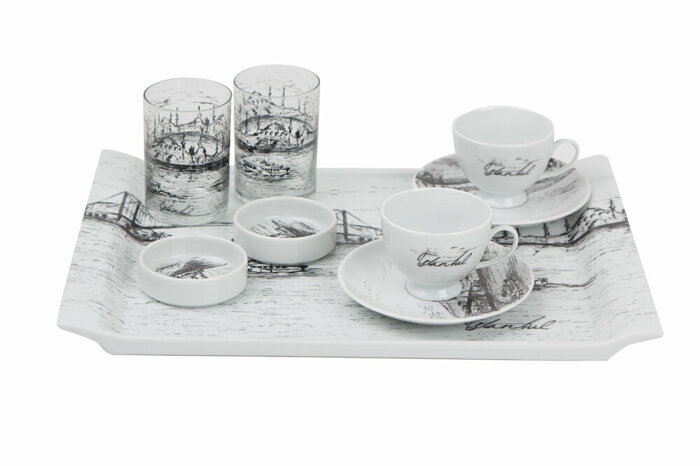 İstanbul Kahve ve İkram Takımı 9 Parça