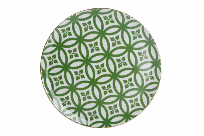 Morocco Desen1 Yeşil Düz Tabak 28cm