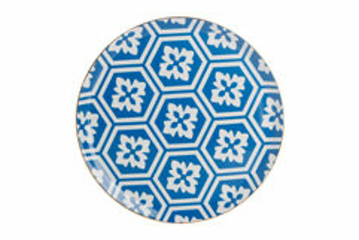Morocco Desen2 Mavi Düz Tabak 28cm