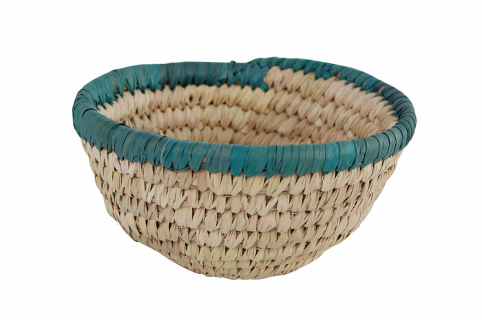 Lino Mavi Yuvarlak Sepet 14cm
