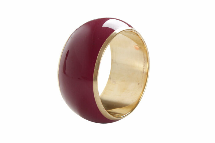 Brass Fuşya Peçete Halkası