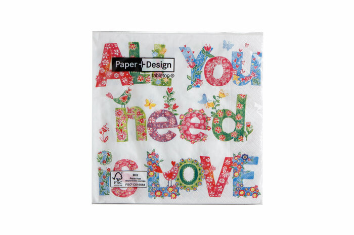 All You Need is Love Kağıt Peçete 20li