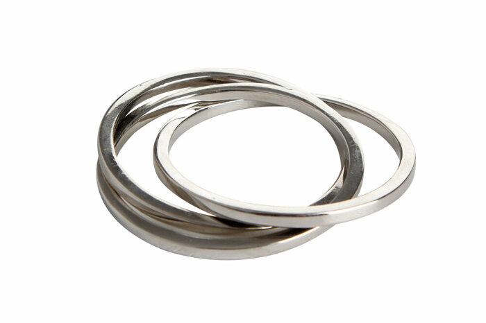 Brass Platin Zincir Peçete Halkası