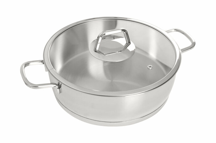 Lusso Kapaklı Basık Tencere 26cm