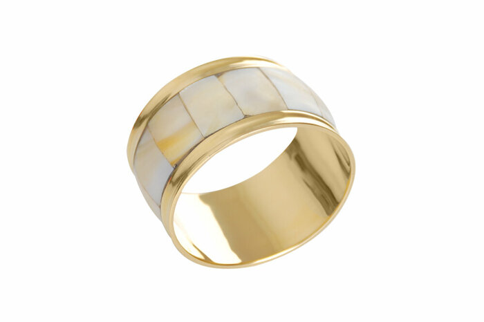 Pearl Altın Lid Yüzük Peçetelik