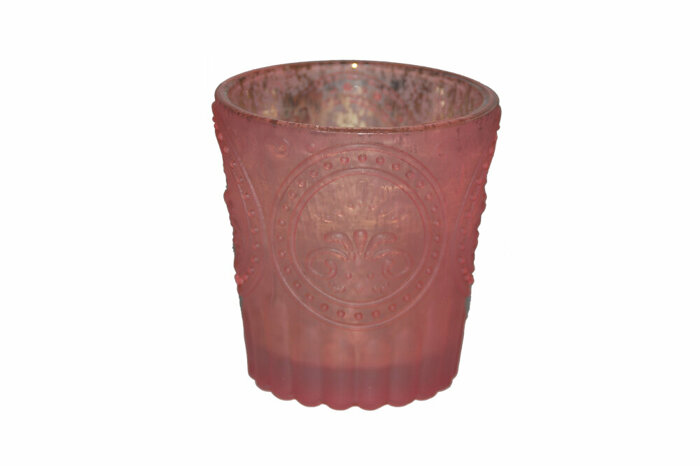 Dark Red Glass Tealight 8cm