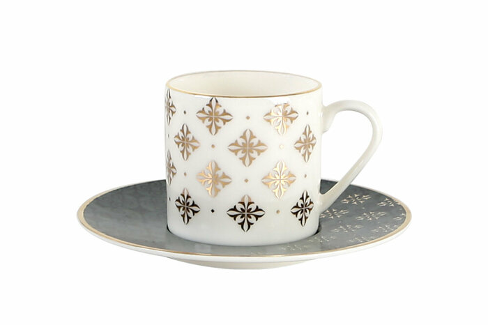 Evoke Desen5 Yeşil Tabaklı Kahve Fincanı 90cc