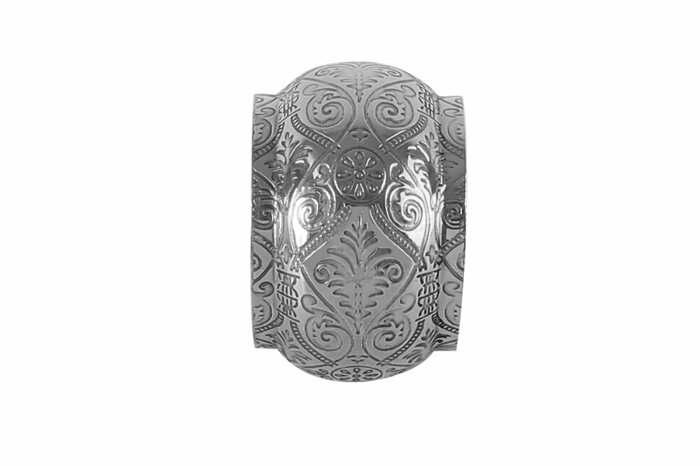 Brass Damask Gümüş Yüzük Peçetelik 4cm