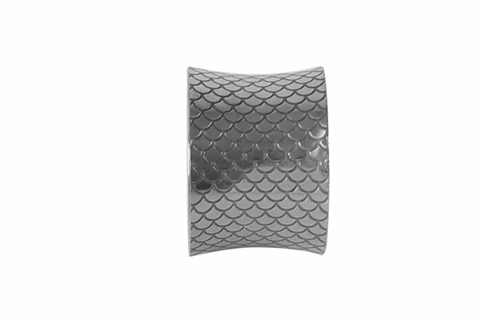 Brass Balık Sırtı Gümüş Yüzük Peçetelik 4cm