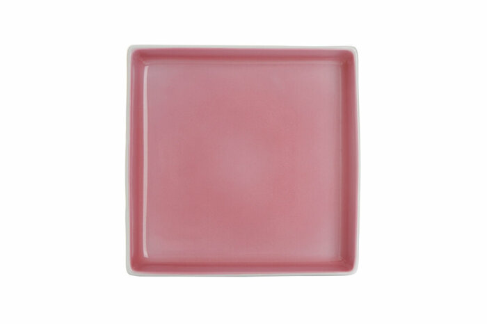 Beyaz-Pembe Kahvaltı&Çerez Tabağı 15cm