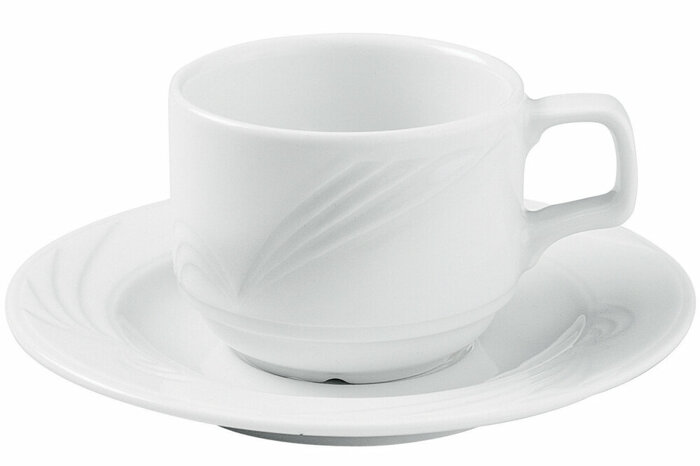 Halley Beyaz Tabaklı Çay Fincanı 177cc