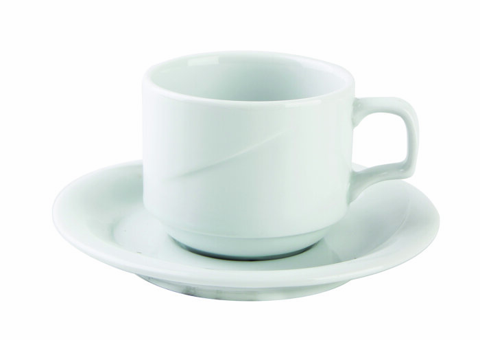 Troy Beyaz Tabaklı Çay Fincanı 177cc