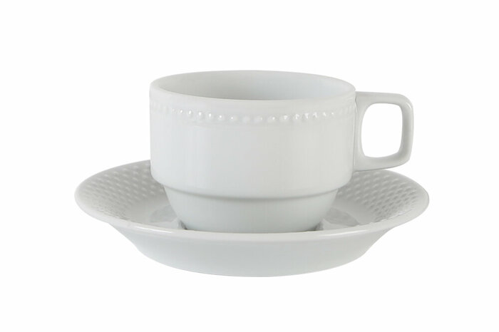 Collet Beyaz Tabaklı Kahve Fincanı 150cc