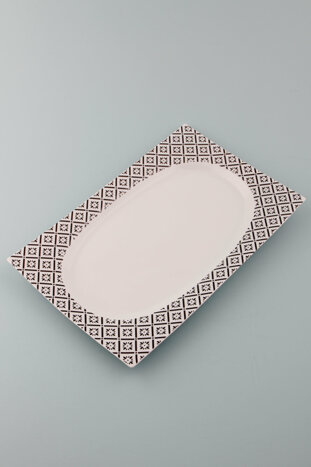 Black Touch Desen1 Kayık Tabak 36cm