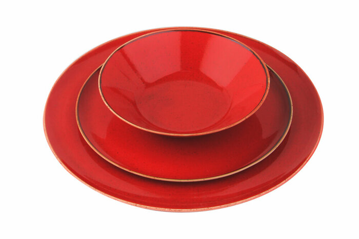 Grazia Seasons Kırmızı Yemek Takımı 3 Parça