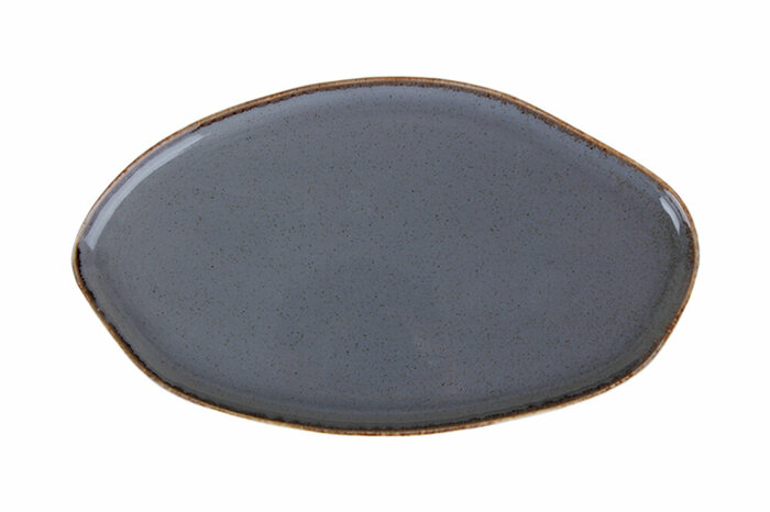 Pure Seasons Koyu Gri Kayık Tabak 32cm