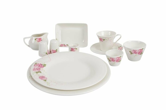 Romantik 35 Parça 6 Kişilik Kahvaltı Takımı