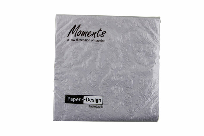 Moments Ornament Silver Kağıt Peçete 16'lı 33x33cm