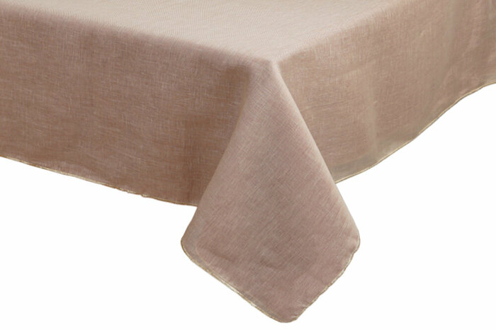 Gaby Keten Bej Masa Örtüsü 140x250cm