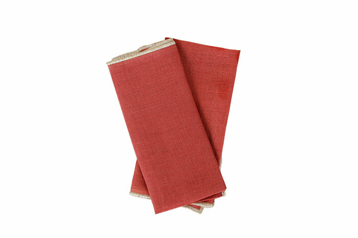 Gaby Keten Terrakotta Peçete 2'li 45x45cm