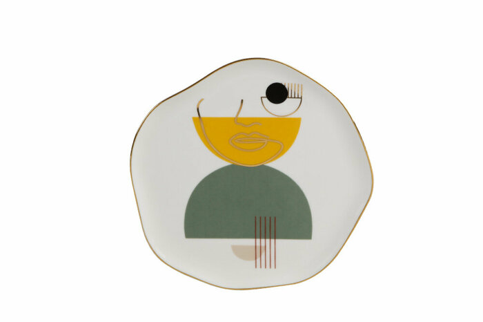 Abstract Desen1  Düz Tabak 21cm