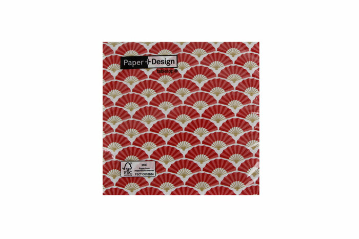 Silk Pattern Red  Kağıt Peçete 20li