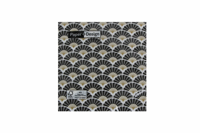 Sılk Pattern Black  Kağıt Peçete 20li