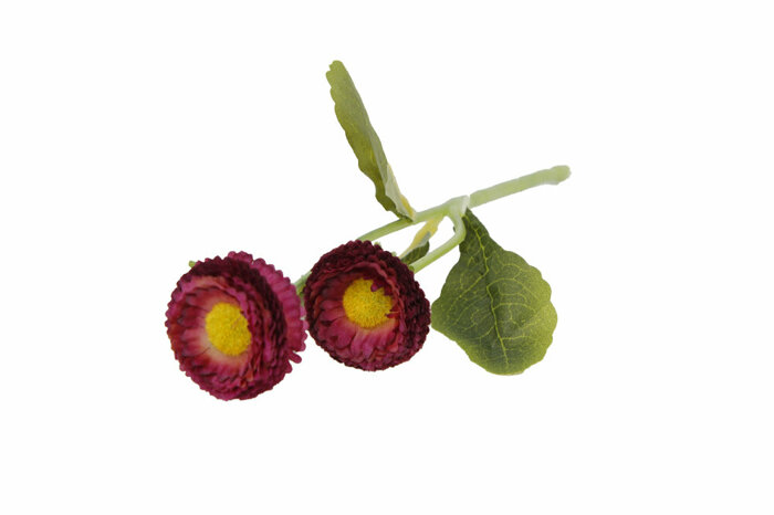 Tek Papatya Mor Yapay Çiçek 23cm