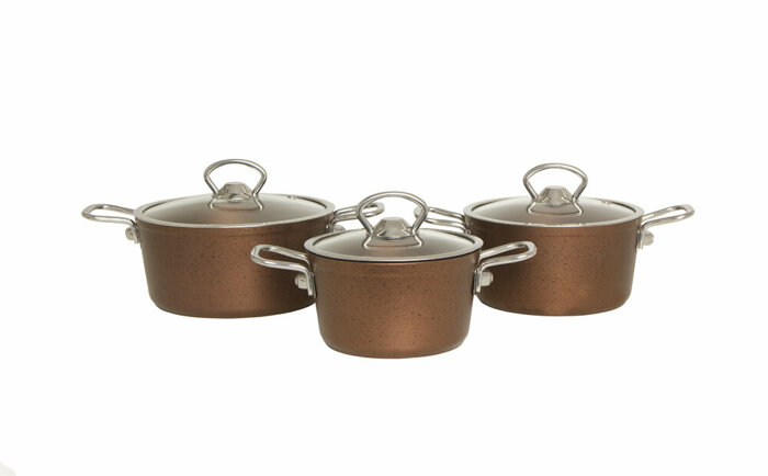 Paulo Bronz Mini Tencere Takımı 6 Parça