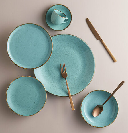 Seasons Turkuaz 27 Parça 6 Kişilik Yemek Takımı