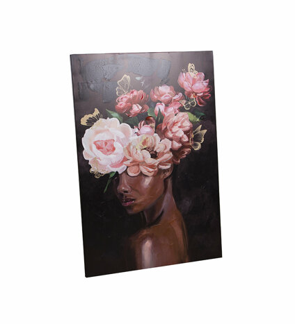 Pembe Çiçekli Kız M:2 80x120cm