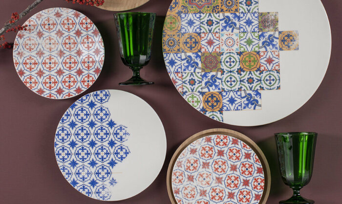 Tiles 19 Parça 6 Kişilik Pasta-Çay Takımı