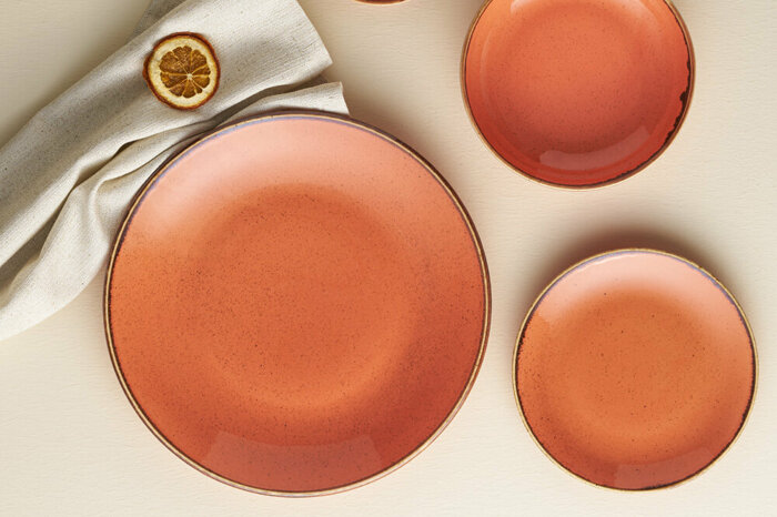 Seasons Turuncu 30 Parça 6 Kişilik Yemek Tk.