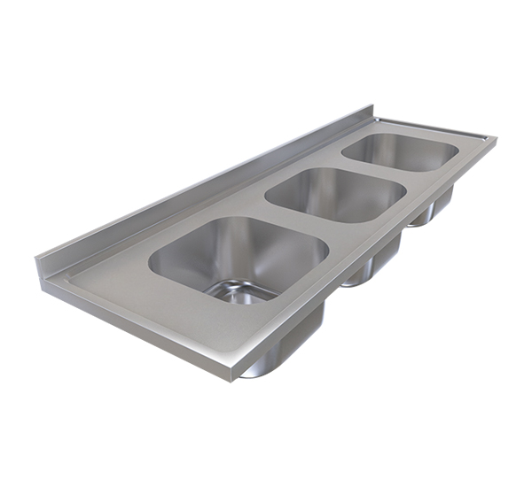 Damlalıksız Üçlü Evye