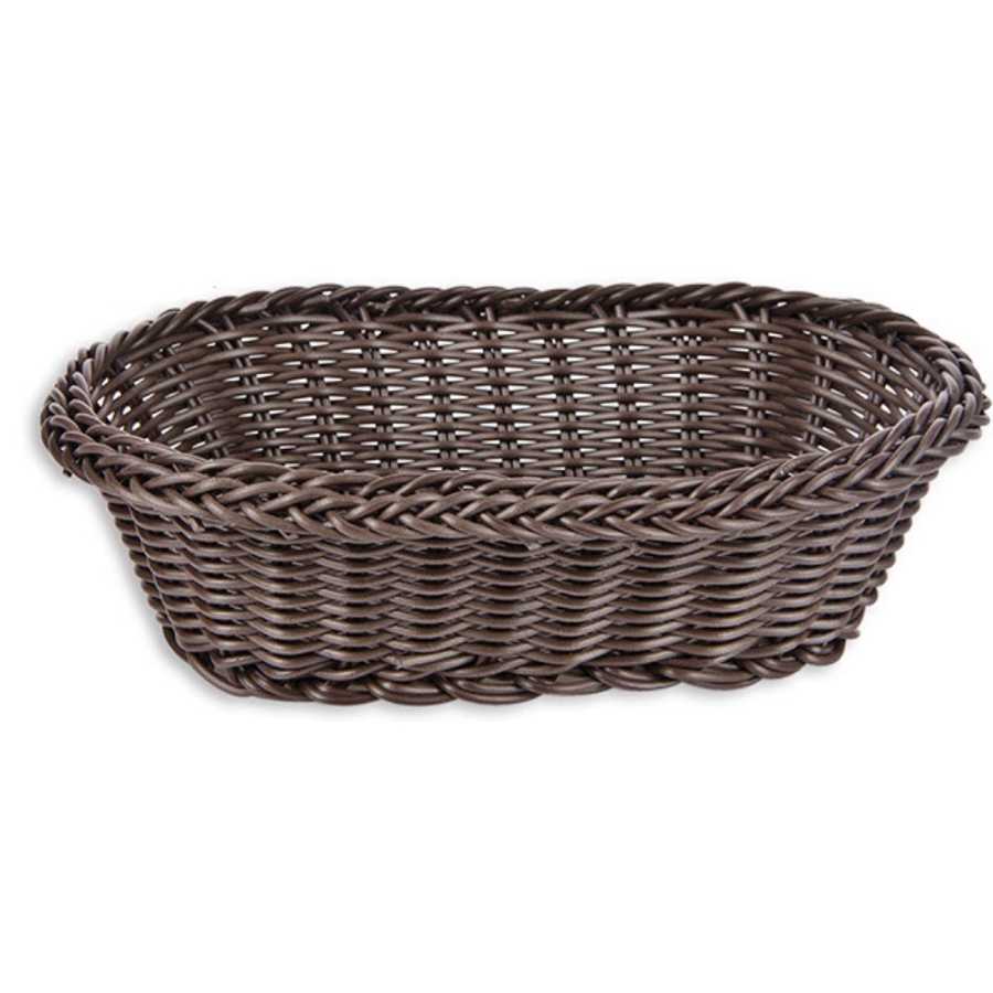 İNCE OVAL SEPET 24*17*7 CM K.KAHVE (İPLS-24OKK)