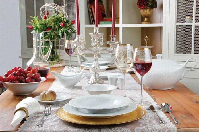 Yaprak Beyaz İkram&Kahvaltı Takımı 36 Parça