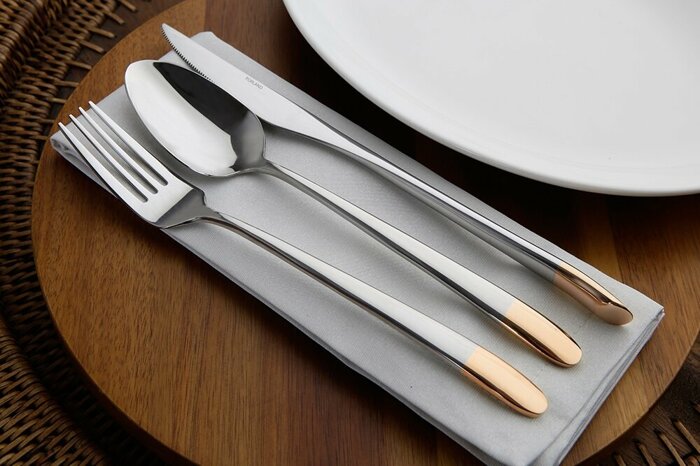 Helios Bakır Çatal Kaşık Bıçak Takımı 89 Parça