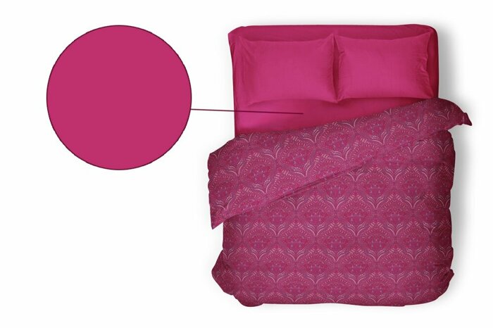 Colore Fuşya Çarşaf Çift Kişilik Lastikli 240x260cm