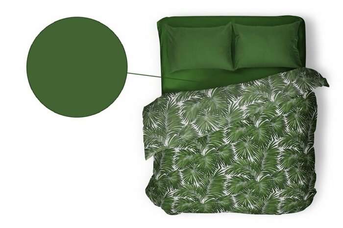 Colore Koyu Yeşil Çarşaf Çift Kişilik Lastikli 240x260cm